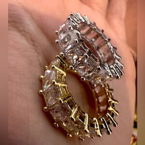 Cubic zirconia eternity rings - brand new
